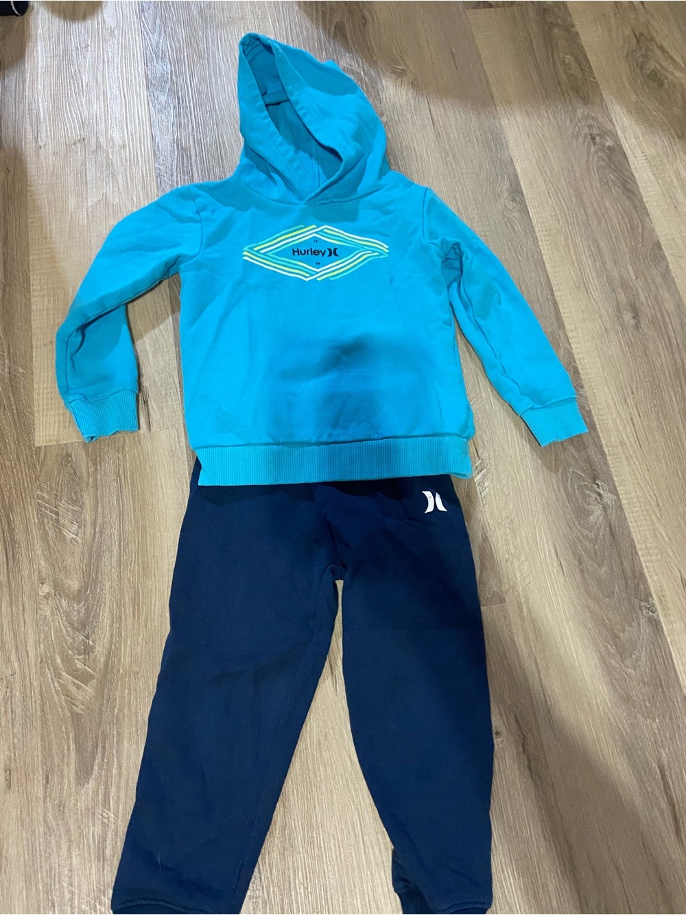 Hurley Teal Hoodie and Navy Joggers Kids Set